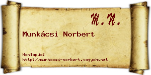Munkácsi Norbert névjegykártya